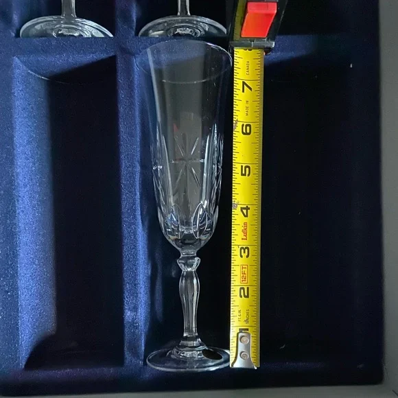 Vintage 1981 Cristal d'Arques Champagne Flutes. Set of 6 in box never used - Picture 3 of 8